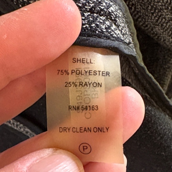 Calvin Klein Women's Charcoal Herringbone Soft Blazer - Picture 3 of 5